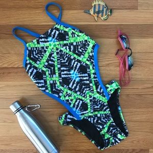 Speedo Open Back Swimsuit Size 28